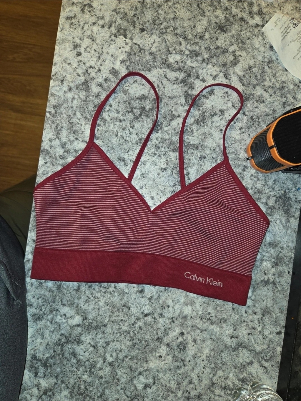 Calvin Klein Women's Burgundy Seamless Bralette